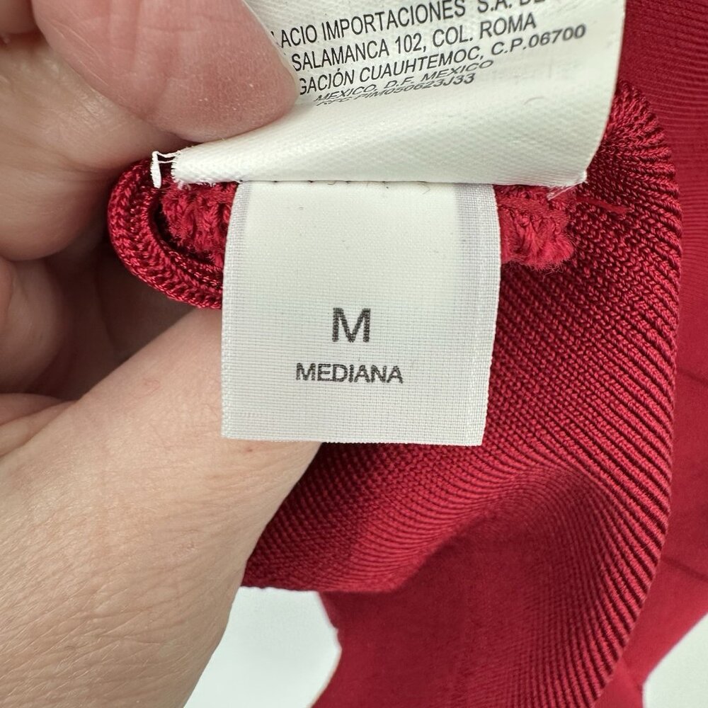 SOLD red MEDIUM lace herve leger style 90s Y2K